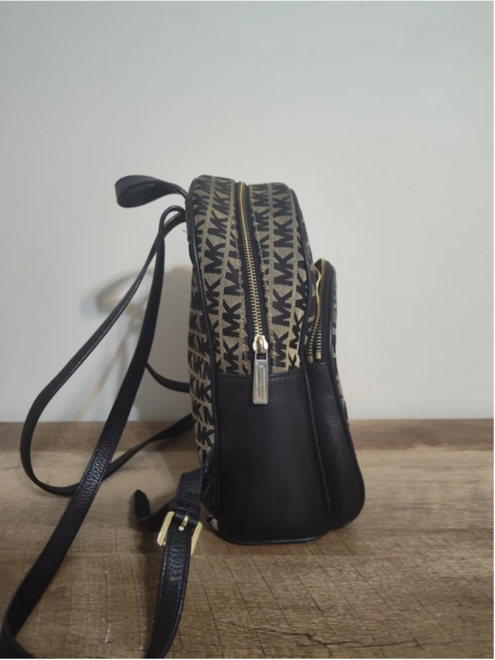Women's Michael Kors Backpack One Size Black and Beige